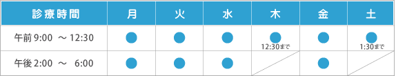 診療時間｜内科｜循環器内科｜福岡｜占部医院